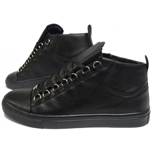 Heren Zwarte Hoge Sneaker Heren Zwarte Hoge Sneaker